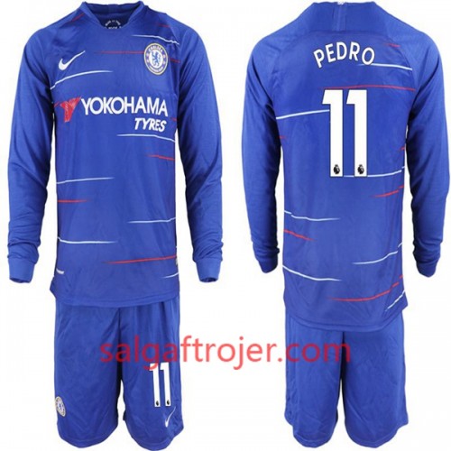 Chelsea Fodboldtrøjer Pedro 11 Børn Hjemmebanesæt 2018/19 Langærmet Chelsea Fodboldtrøjer Pedro 11 Børn Hjemmebanesæt 2018/19 Langærmet